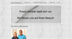 Desktop Screenshot of praxiskloecker.de